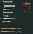 Swords, Staves, Hammer
